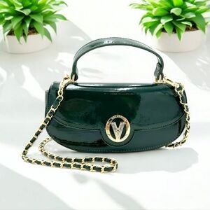 Valentino Orlandi Green Patent Leather Clutch